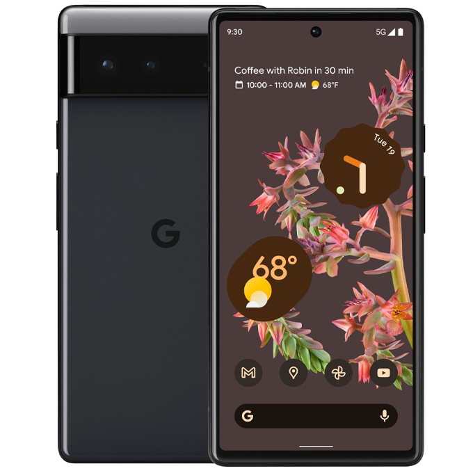 Google Pixel 6 5G Android Phone - Unlocked Smartphone with Wide and Ultrawide Lens - 128GB - Stormy Black