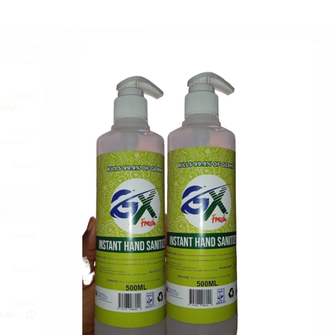 Gxfresh hand sanitizer- 0.5L