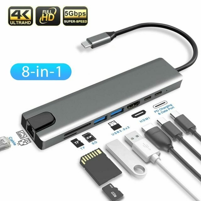 USB 8 In 1 Type C To Rj45, USB , HDMI