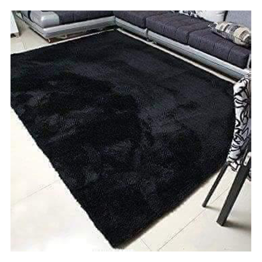 Home Fluffy Carpets- Black