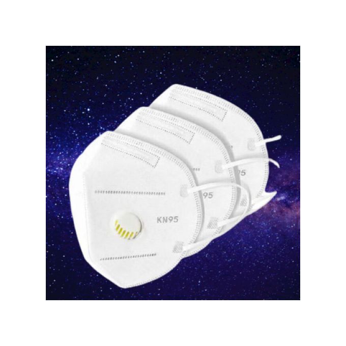White KN95 Folding MASK Without Valve -5 Layer Protection