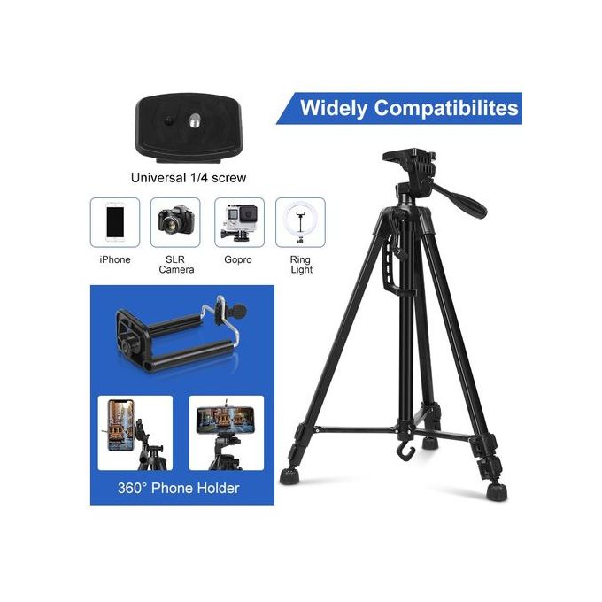 FLEXIBLE TRIPOD STAND WITH PHONE HOLDER CLIP 3120A