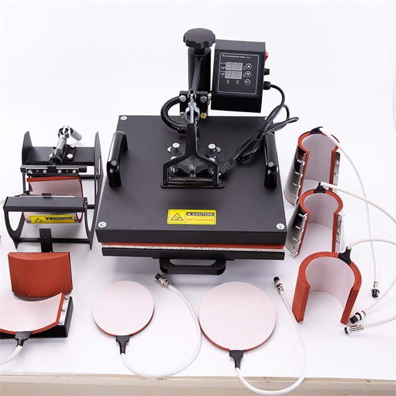 Heat Press 8 In 1 Machine For Branding T-shirts, Caps, Tiles, Glasses, Umbrella, Frames, Reflector Jacket And Mugs