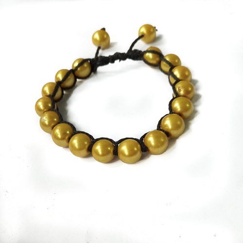 Womens Yellow beaded bracelet