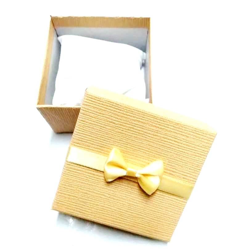 Yellow cardboard gift box