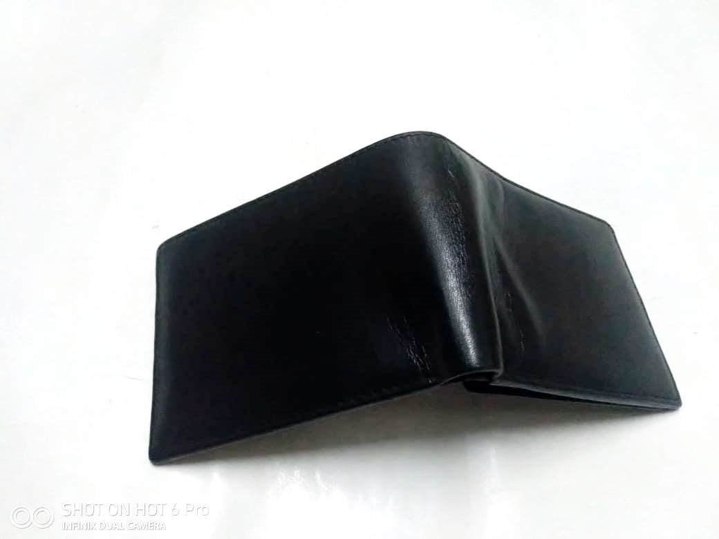 Mens Genuine black leather wallet