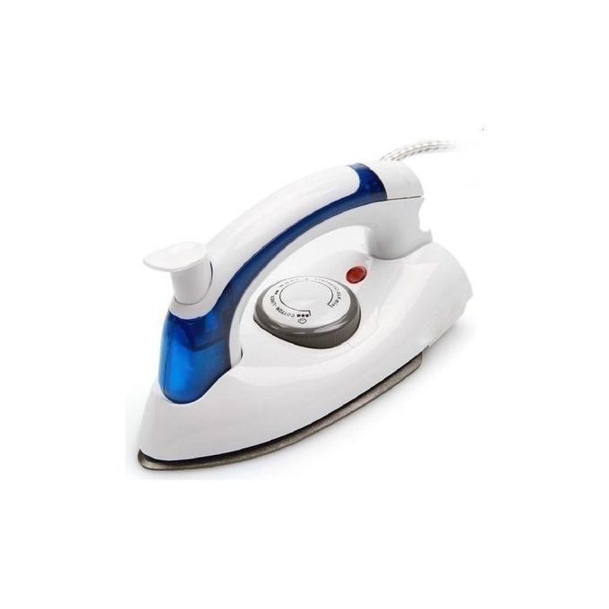 Generic Easily Portable & Foldable Steam Iron Box - White And Blue