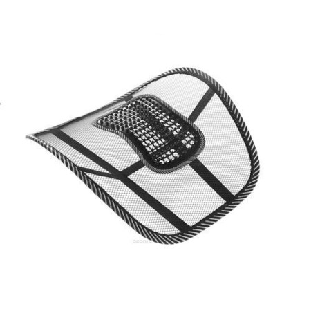 Back Rest - Mesh Support For Car Seat Or Office Chair - Black