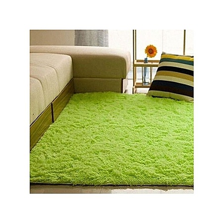 Fluffy Rugs Anti-Skiding Room Carpet Floor Mats - Green 5*8
