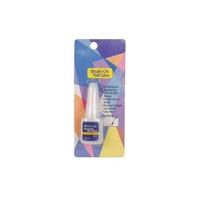 Mirage Brush On Nail Glue - Clear