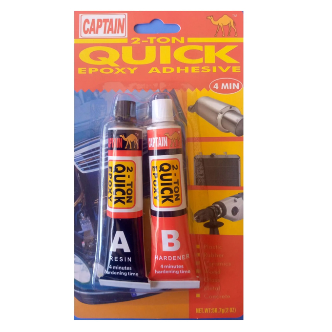 Captain Quick Epoxy Adhesive 2-Ton Resin & Hardener 4 Min 6g+6g