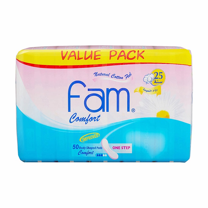 Fam Maxi without Wings Sanitary Pads Comfort - Carton of 150 Pcs