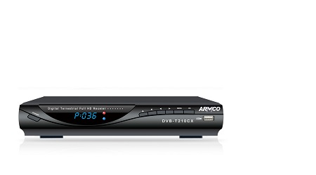 ARMCO DVB-T210CX - DVB-T2 Set Top Box - Free to Air - AC/DC - Black
