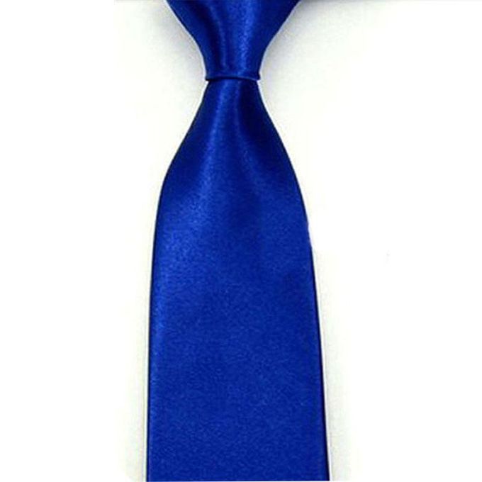 Fashion Men's Women Satin Neck Tie - Blue
