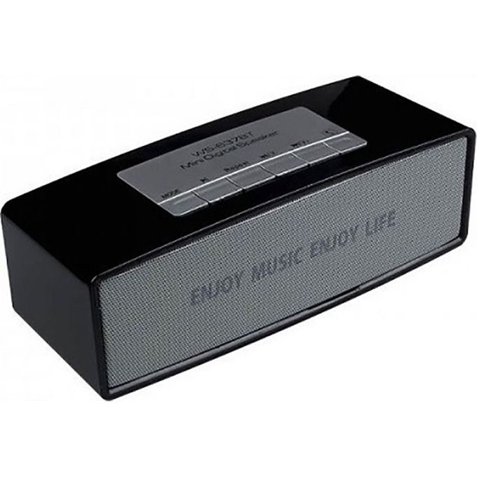 Generic WS-637BT Bluetooth wireless Speaker with FM radio Mem card, USB - Black