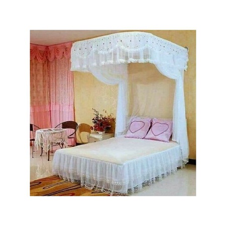 2 Stand Mosquito Net without Rail 5 by 6 - White