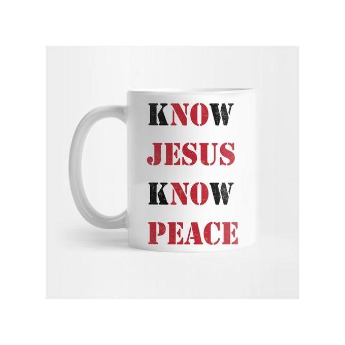 Ceramic Know Jesus Know Peace Mug