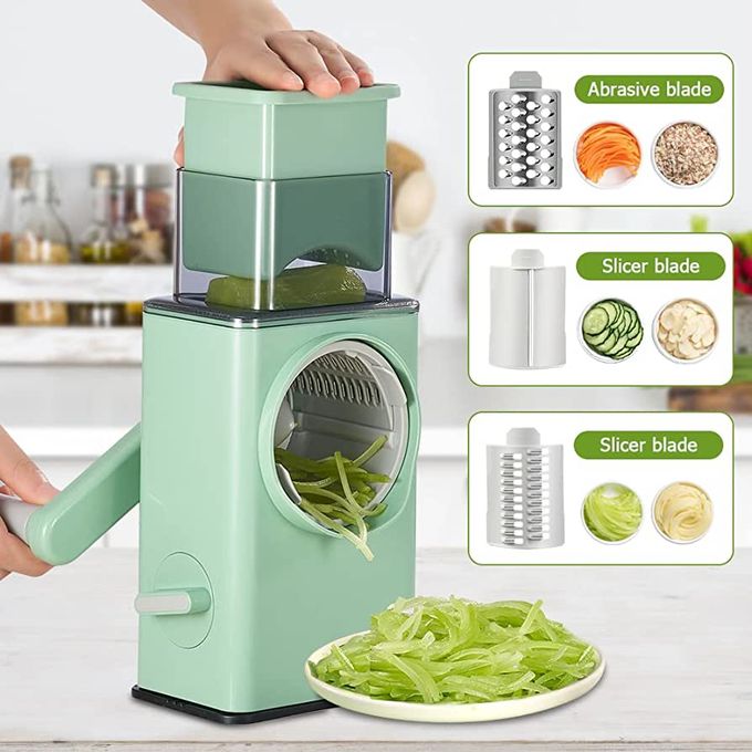 1pc Multi-function Vegetable Slicer With Hand Crank, Suitable For Shredding,  Slicing, Grinding And Grating Vegetables At Home