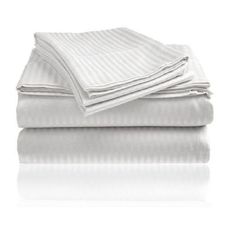 High Quality stripped bed sheets with Pillow Cases white 6*6