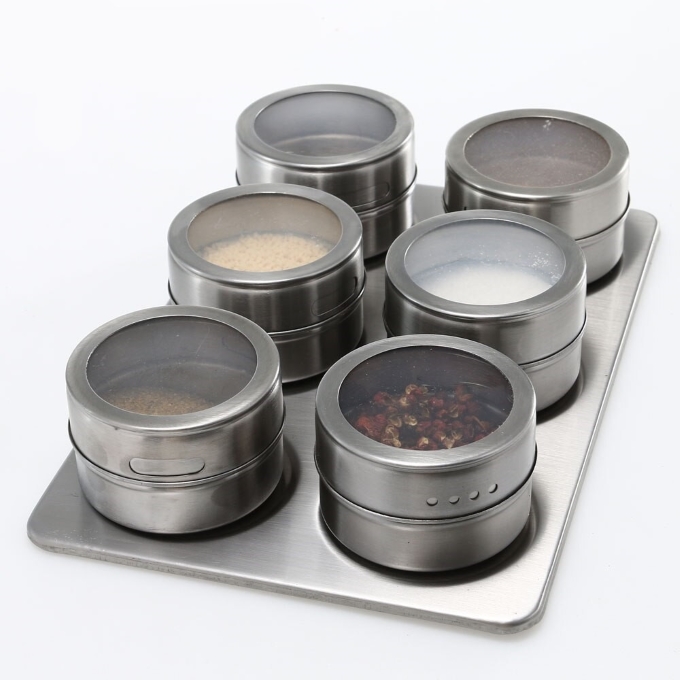 Magnetic Spice Jar Salt Holder Box Shaker