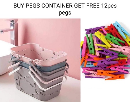 Buy A Pegs Container And Get FREE 12PCs Pegs