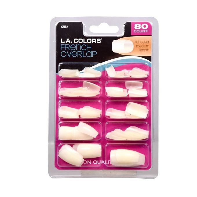 L.A. Colors French Overlap Nails - 80 Pieces