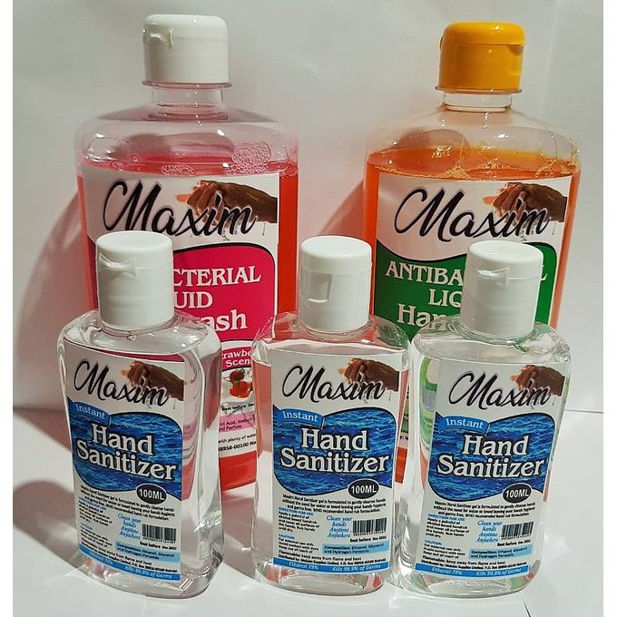 Maxim Hand Sanitizer, Antibacterial Liquid Handwash Family Pack.