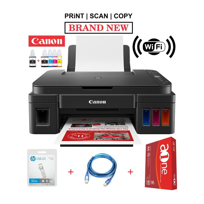 Canon PIXMA G3411-Wirelessly Print,Copy,Scan+Rim+32GB