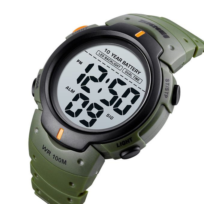 Skmei 10 Year Battery Sports Watch-Green Military Watch
