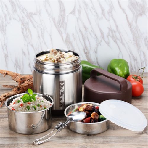 Generic Vacuum Insulated Lunch Box Stainless Steel Jar