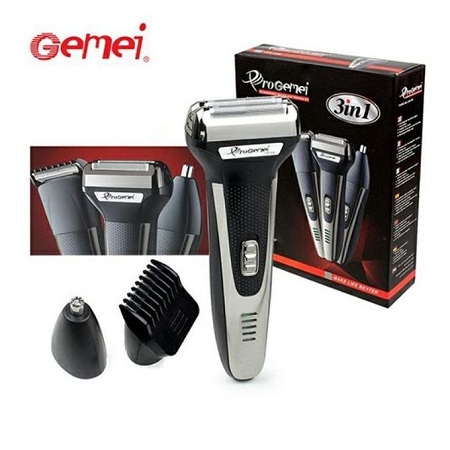 Gemei GM-598 3Ã1 Rechargeable Multi Function Shaver