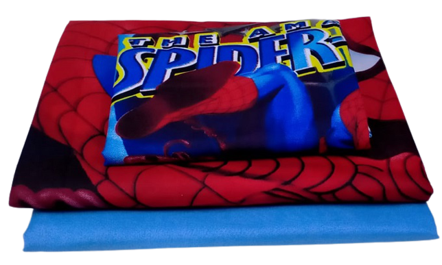 Kid Spider Man Cartoon Themed 2pcs Bedsheets And 2pcs Pillows Case
