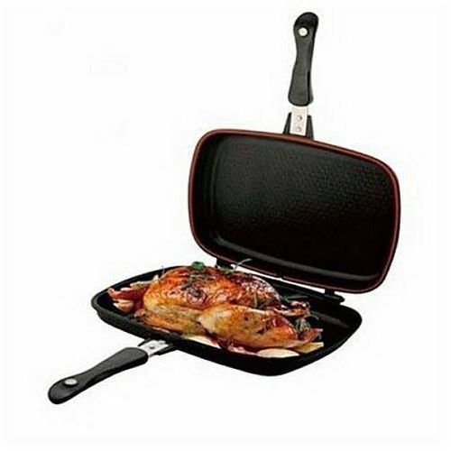 Dessini Double Grill Pan /Meat Grill Non Stick  Easy to Use