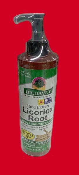 DR DAVEY LICORICE Root Extra Brightening Body Lotion. Glows, Shines, Smoothens, Softens & calms inflammation.