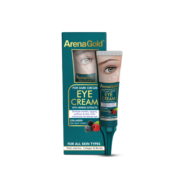 ARENA GOLD Eye Cream. Removes Dark Circles, Wrinkles, Sagging & Puffiness + Collagen
