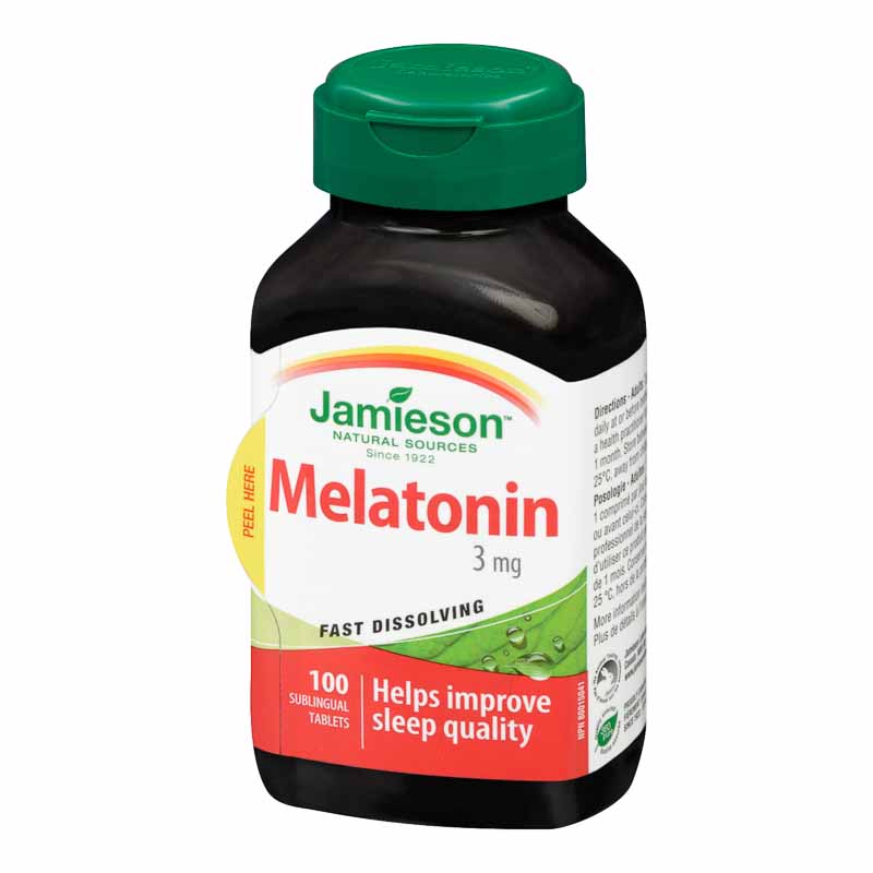 Jamieson Melatonin 3mg Fast Dissolving TABS, Reduces STRESS, Helps you SLEEP and improves sleep quality
