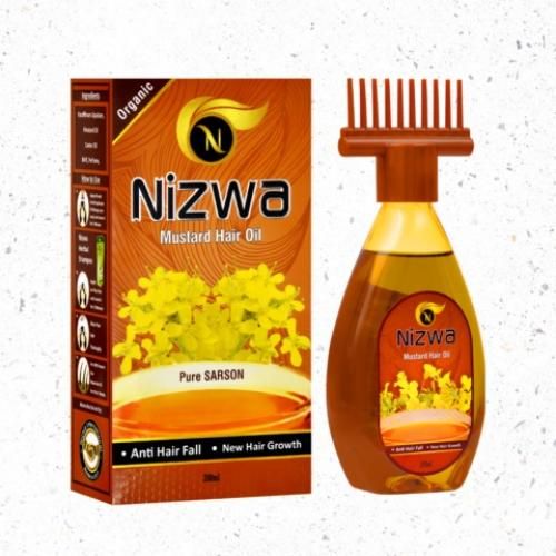 NIZWA Mustard Hair Oil For Stronger Hair, Renews Hair/makes Hair Shiny