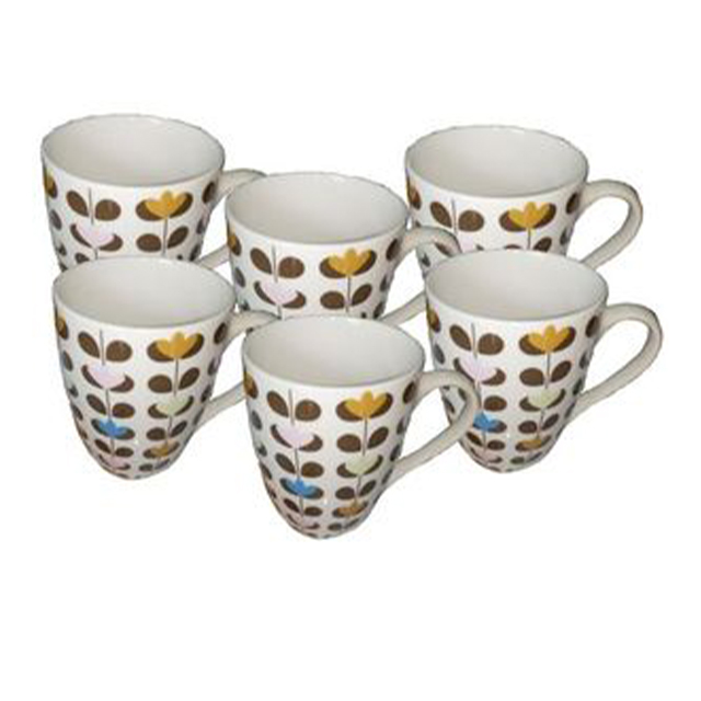Petal Print Coffee/Tea Mug-6 Pcs