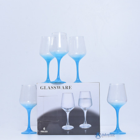 Wine glass colored