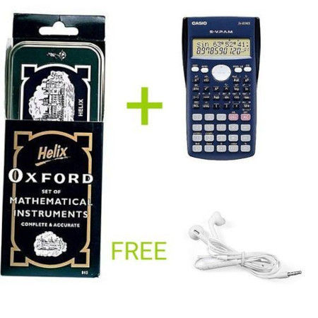 Oxford Geometrical Set + Calculator + FREE EARPHONES