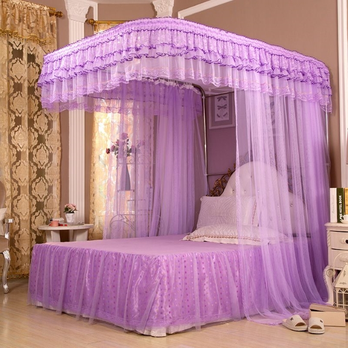 Mosquito Net With 2 Stands purple 4*6