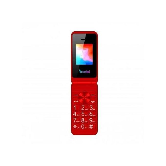 Bontel A600-1.77 inch Display, Flip Phone- Red