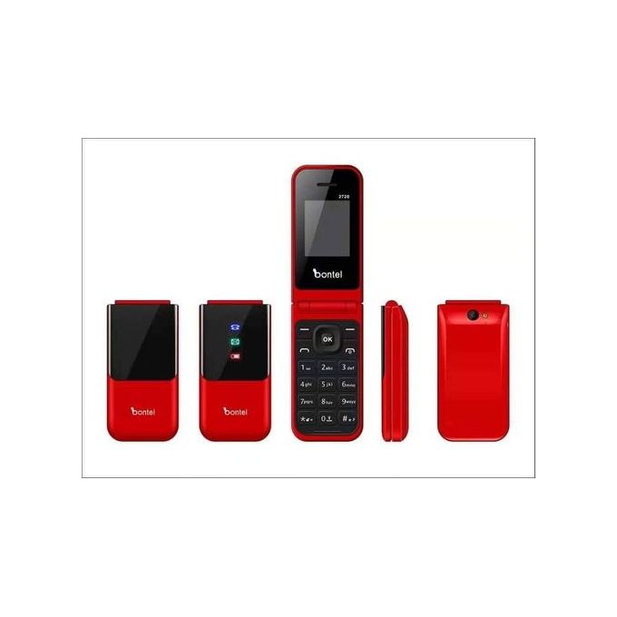 Bontel 2720 Flip Feature Phone - Red