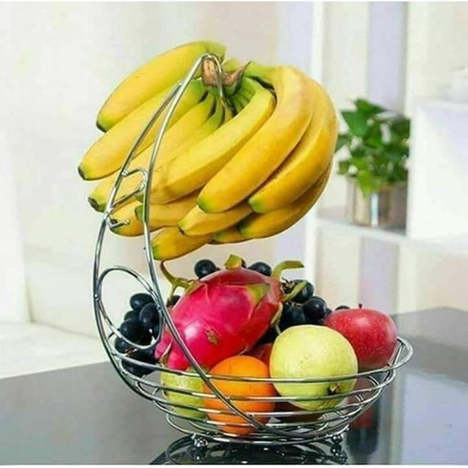 Generic Fruit Basket Rack Stand With Banana Holder
