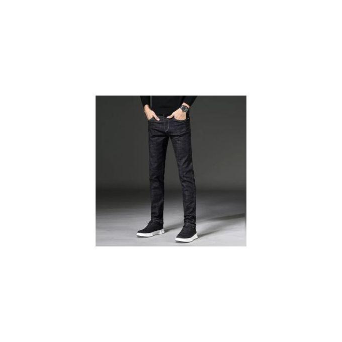 Mens Jeans Trousers Casual Latest Jeans-black
