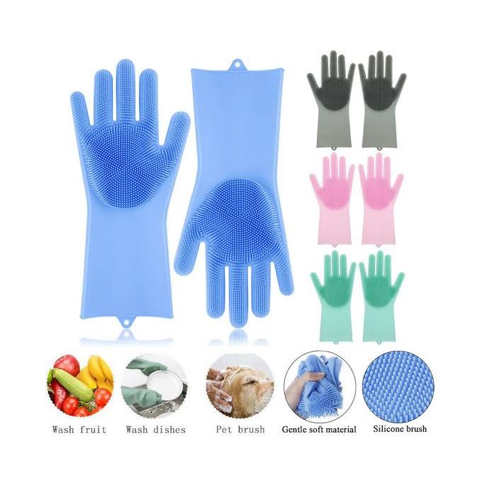 Generic Silicon Cleaning Gloves -(1 Pair)