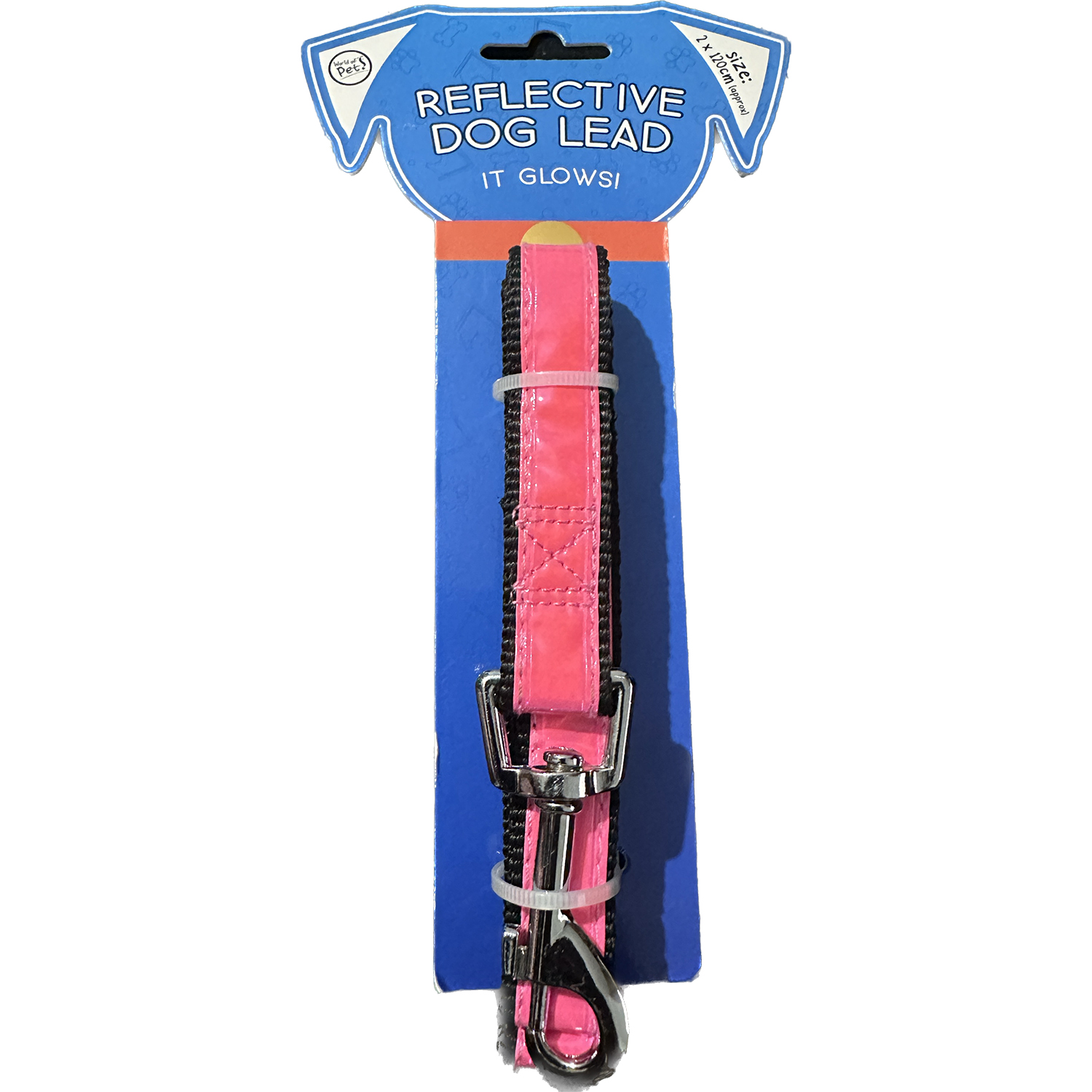 World Of Pets Reflective Safe & Secure Dog Lead - It Glows!