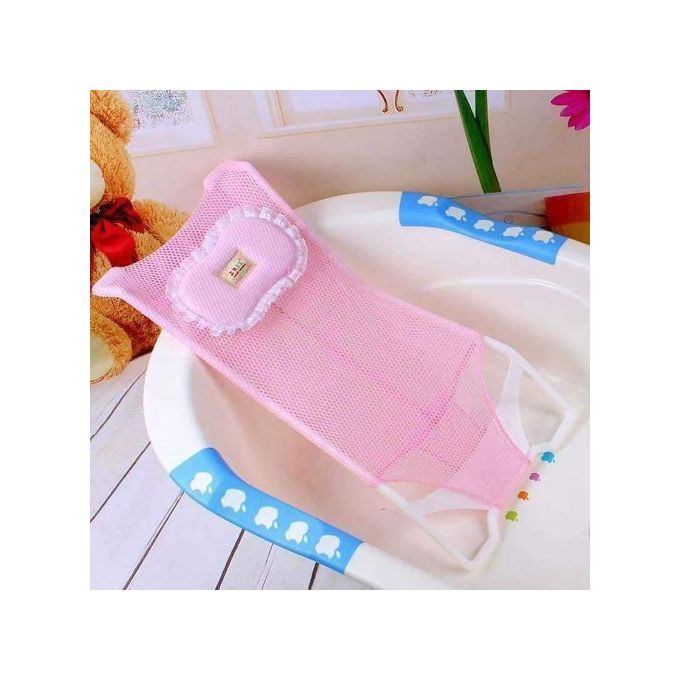 Bath Net Antiskid Shower Mesh Support Kids Safety Bath- Pink