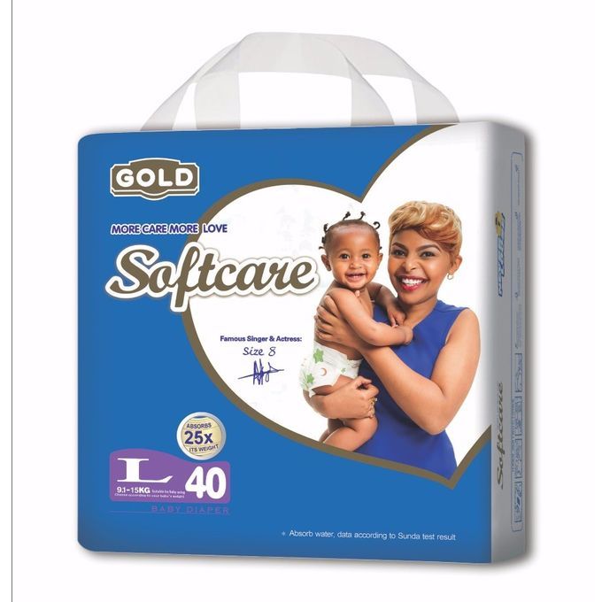 Softcare Baby Diapers Large(9-15Kg),Count 40pcs