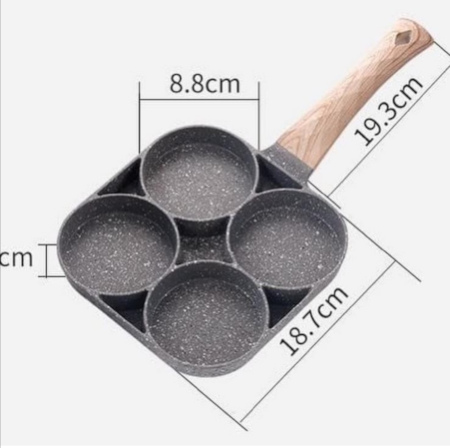 High Quality Heavy Granite Non~Stick 4slot Pancake/Egg Pan